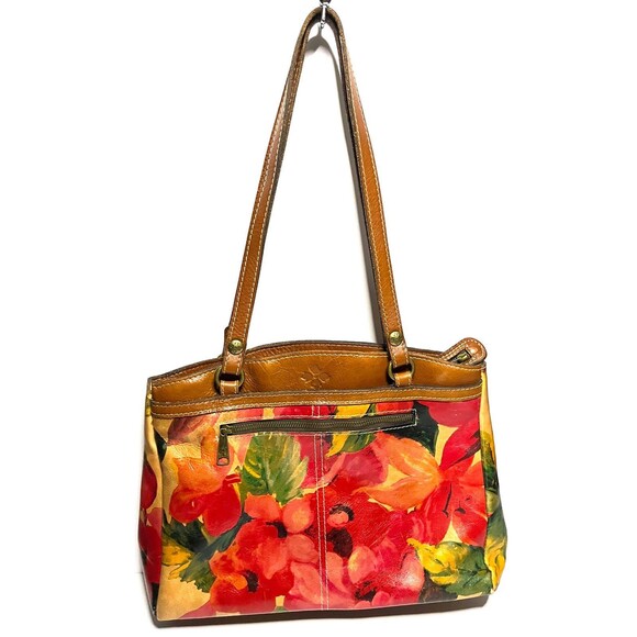 Patricia Nash leather floral shoulder bag - Picture 1 of 7